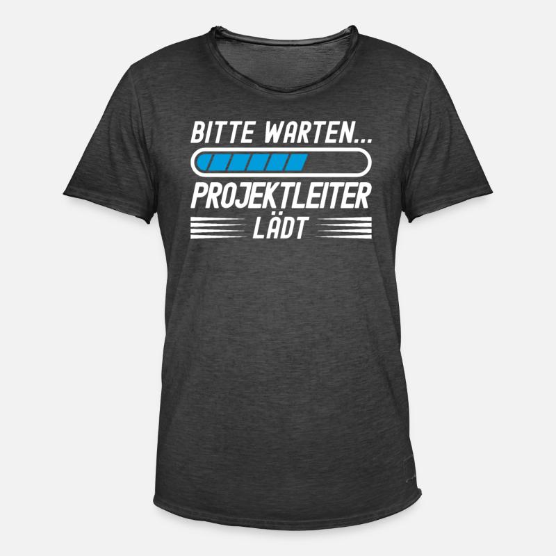 Bitte Warten...Projektleiter Lädt - Männer Vintage T-Shirt - Vintage Schwarz