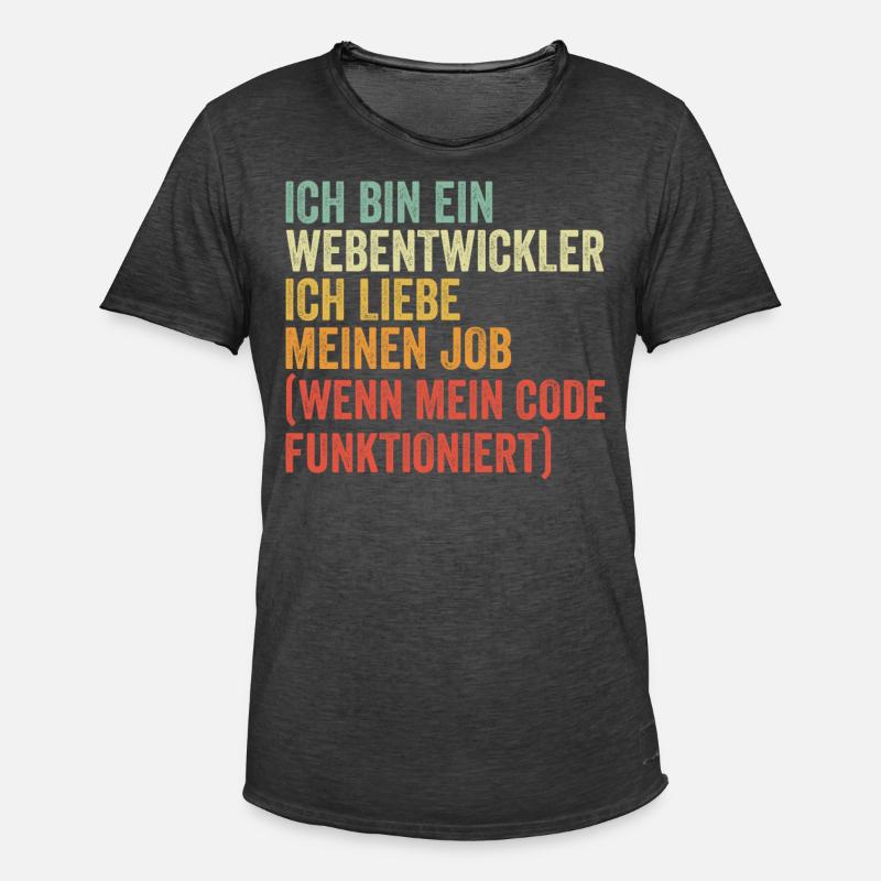 Webentwickler Programmierer Softwareentwickler - Männer Vintage T-Shirt - Vintage Schwarz