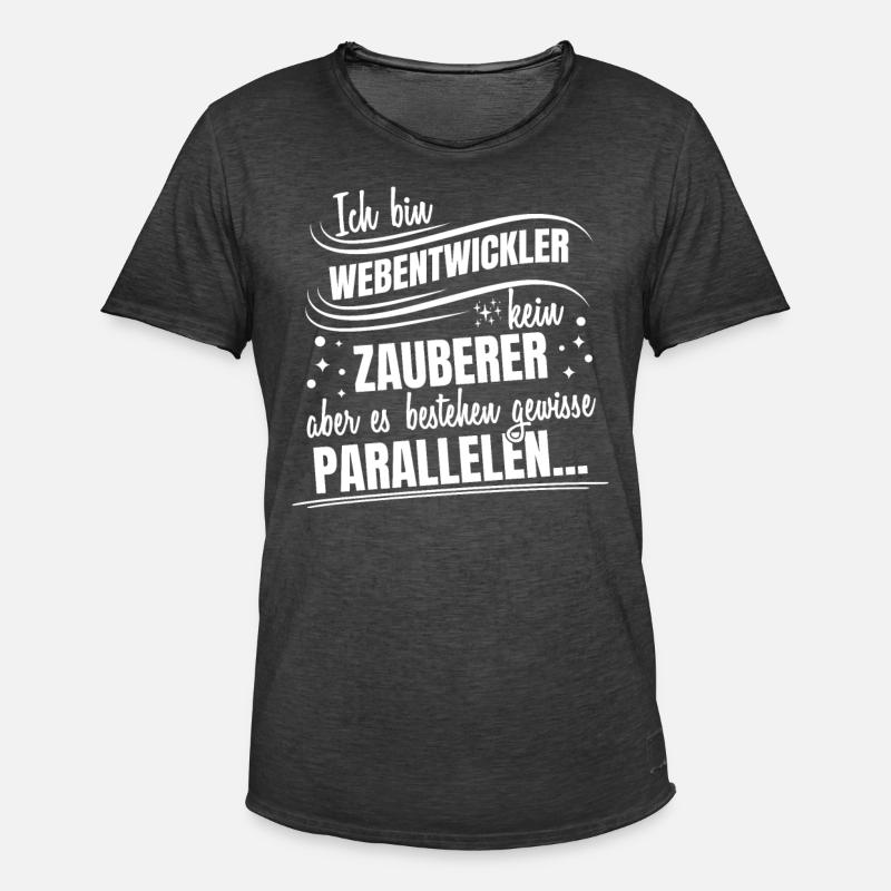 Webentwickler Programmierer Backend-Entwickler - Männer Vintage T-Shirt - Vintage Schwarz