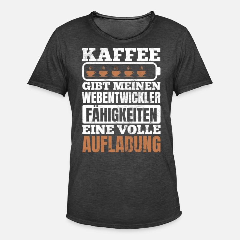 Webentwickler Programmierer Fullstack-Entwickler - Männer Vintage T-Shirt - Vintage Schwarz