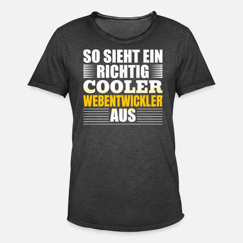 Webentwickler Programmierer Softwareentwickler - Männer Vintage T-Shirt - Vintage Schwarz