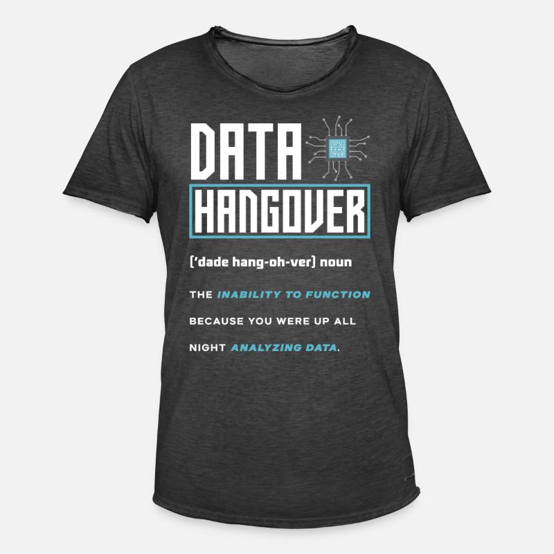 Data Engineering Data Analysis - Men's Vintage T-Shirt - washed black