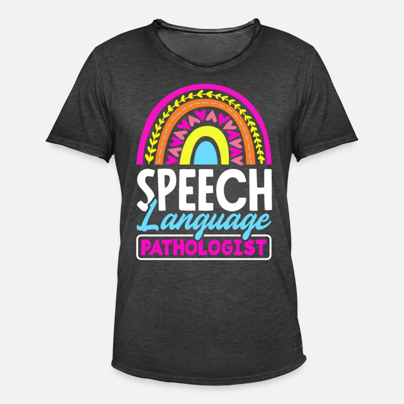Speech Language Pathologist Speech Therapy - Men's Vintage T-Shirt - washed black