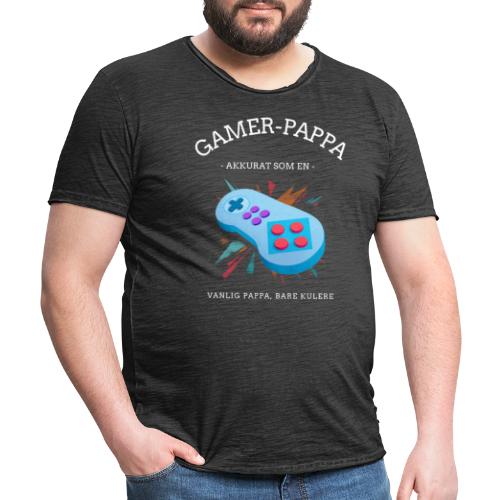 GAMER PAPPA - Vintage-T-skjorte for menn