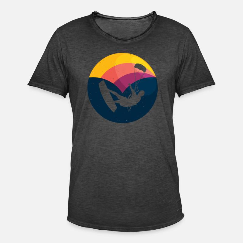 Kite Kiteboarding Kitesurfer Kiteboard Geschenk - Männer Vintage T-Shirt - Vintage Schwarz
