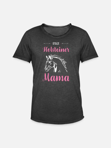 Holsteiner I Pony Horse Saying Motif for Rider - Men's Vintage T-Shirt - washed black