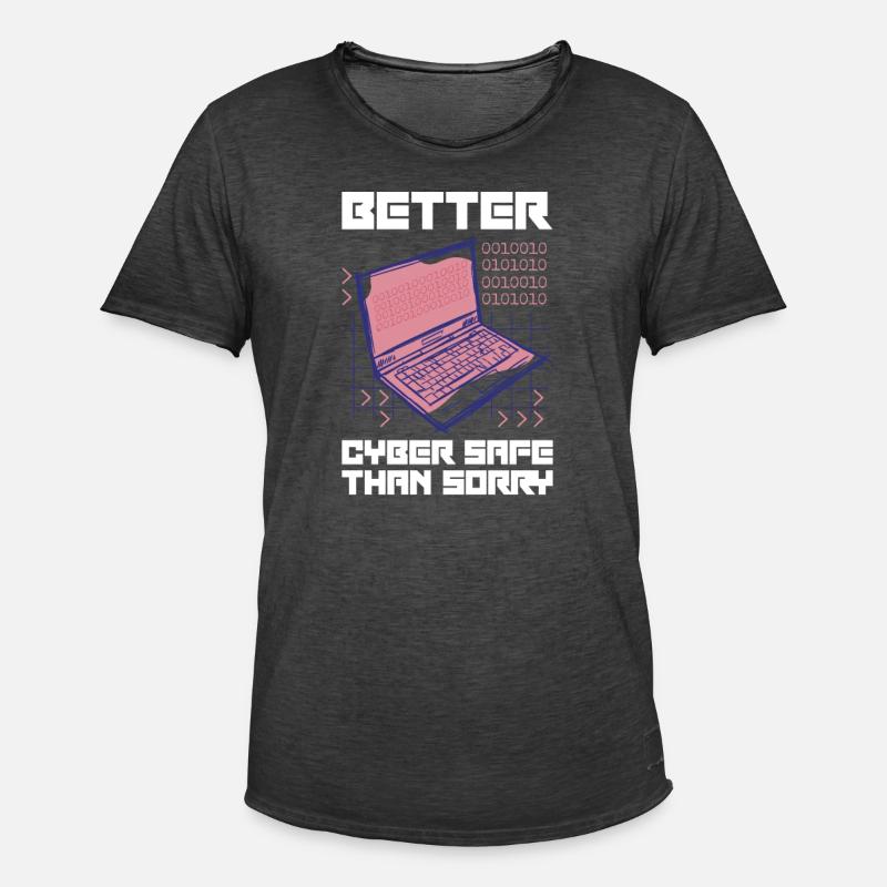 Hacker Programmer Developer Computer Science - Men's Vintage T-Shirt - washed black