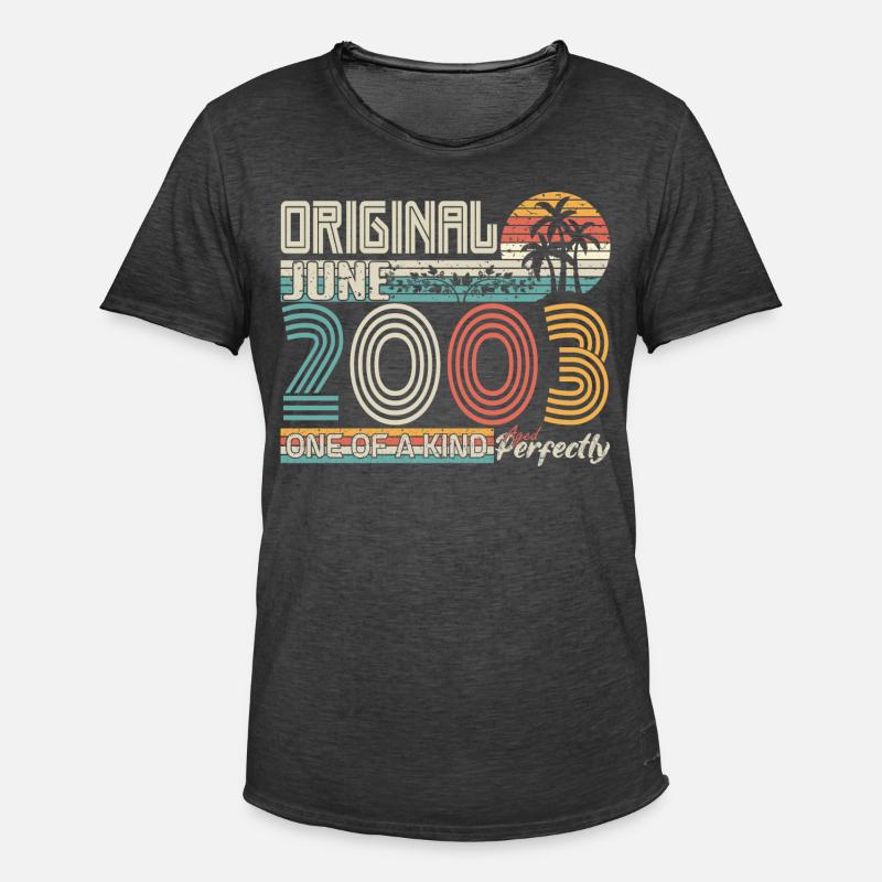 Juni 2003 Juni-Jubiläum Juni 2003 - Männer Vintage T-Shirt - Vintage Schwarz