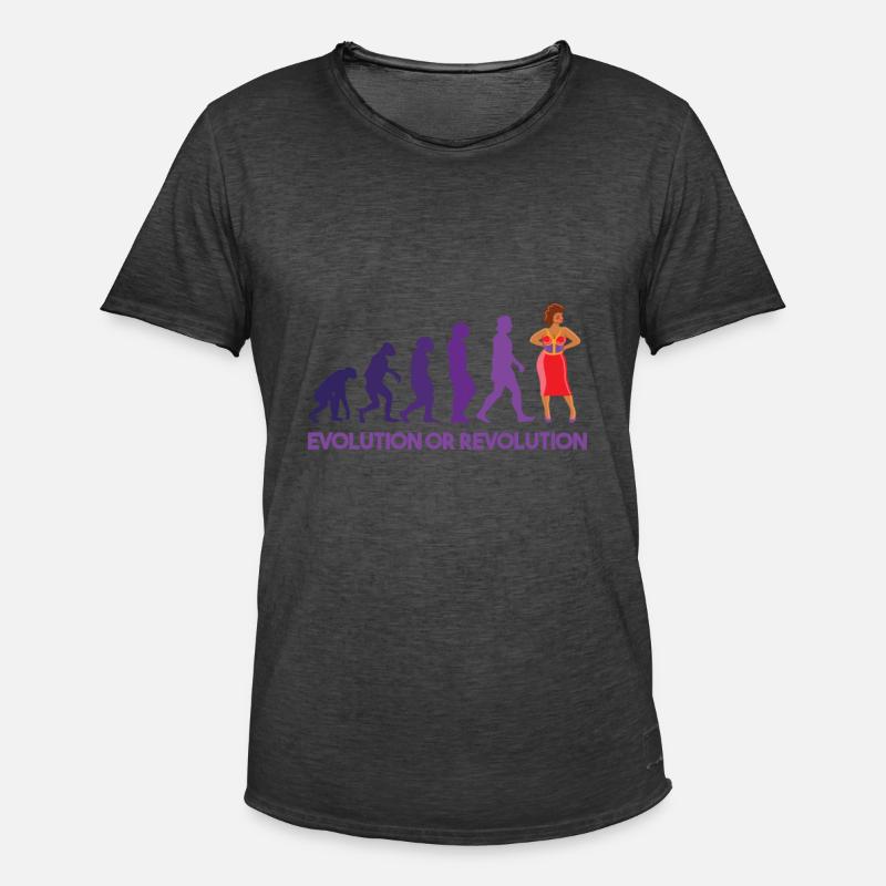 Drag Queen Evolution Oder Revolution - Männer Vintage T-Shirt - Vintage Schwarz