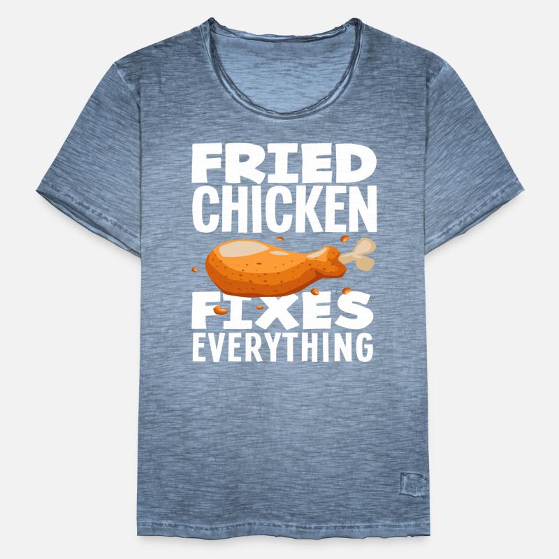 Fried Chicken Solves All Problems Men's Vintage T-Shirt