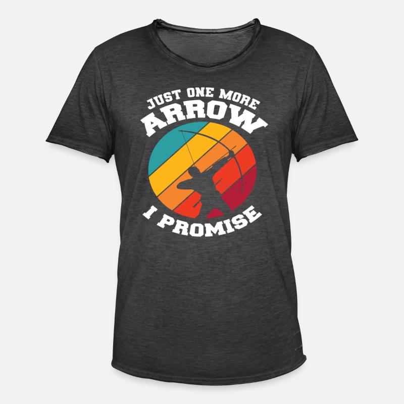 Pfeil Bogen Retro Bogenschießen - Männer Vintage T-Shirt - Vintage Schwarz
