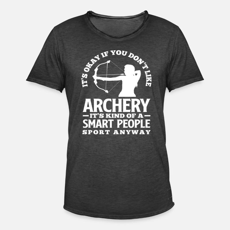 Bogen Bogenschießen Hobby Geschenkidee - Männer Vintage T-Shirt - Vintage Schwarz