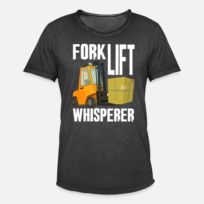 Gabelstapler Flüsterer - Männer Vintage T-Shirt - Vintage Schwarz