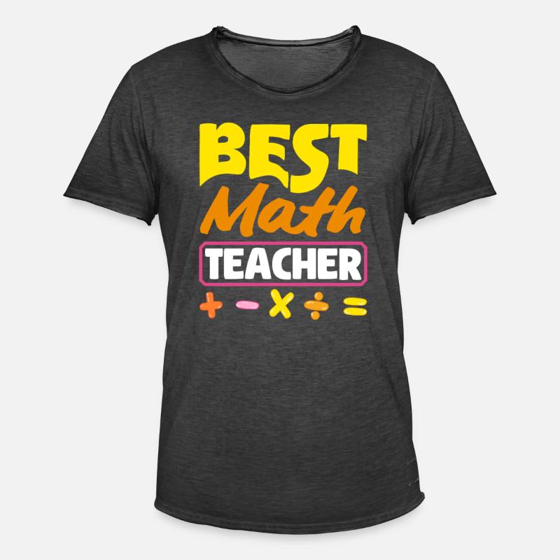 Math Teacher Math Gift - Men's Vintage T-Shirt - washed black