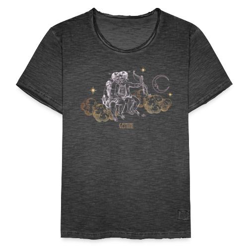 Gemini Constellation Celestial Map - Herre vintage T-shirt