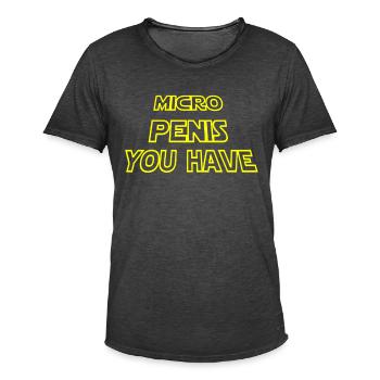 Micro Penis You have | Galaxy Style - T-shirt vintage Homme - noir vintage - Devant - Jose (178cm)