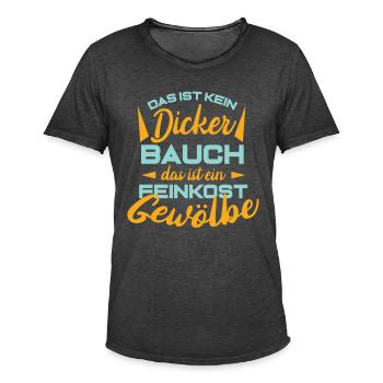 Übergewicht Spruch - Männer Vintage T-Shirt - Vintage Schwarz - Vorne