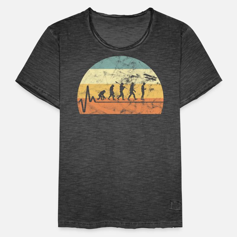 Evolution Modellflug Retro Vintage Modellflieger D Männer Vintage T-Shirt