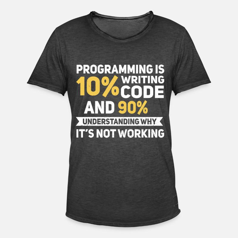 Programming Quote... Programmierer & Nerd - Männer Vintage T-Shirt - Vintage Schwarz