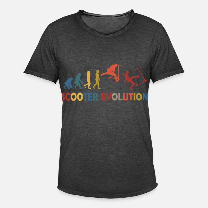 Scooter Evolution - Männer Vintage T-Shirt - Vintage Schwarz