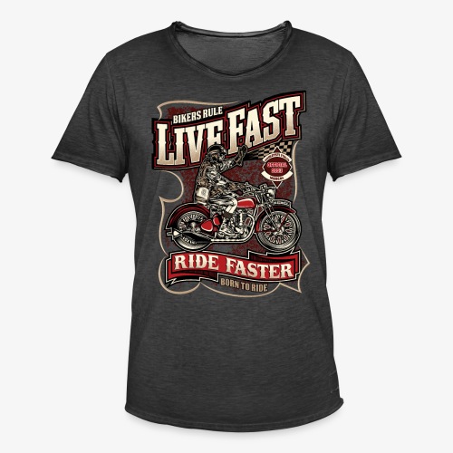 Born To Ride - Harleysti Italia Official 2023 - Vintage-T-shirt herr