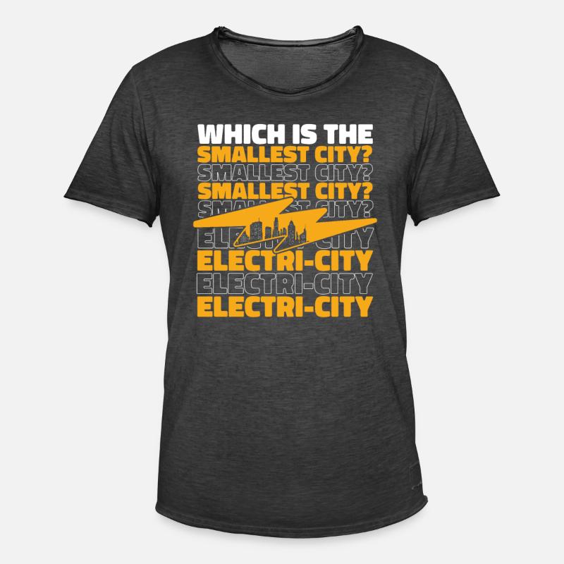 Electrician Electrical Engineer Electronics Technician - Men's Vintage T-Shirt - washed black