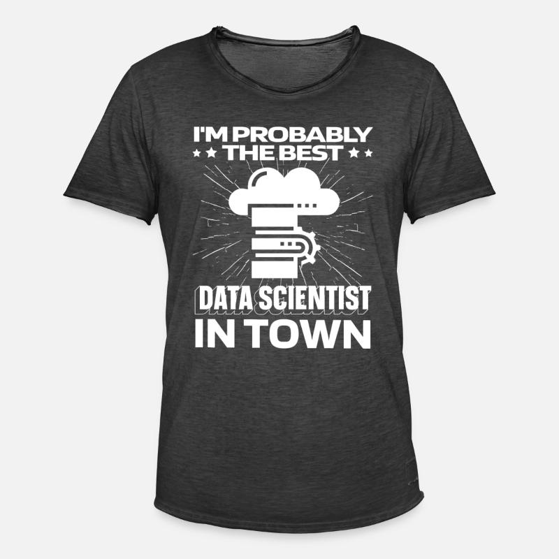 Data Science Data Analyst Server - Männer Vintage T-Shirt - Vintage Schwarz