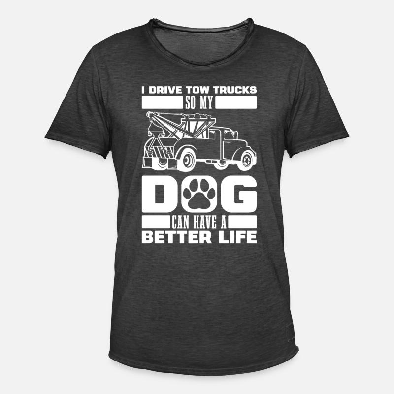 Abschleppdienst Abschlepper Hund - Männer Vintage T-Shirt - Vintage Schwarz