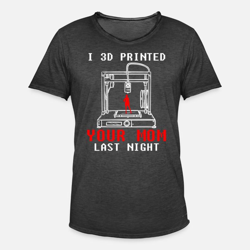 Entwickler Coder Programmierer 3D Drucker - Männer Vintage T-Shirt - Vintage Schwarz