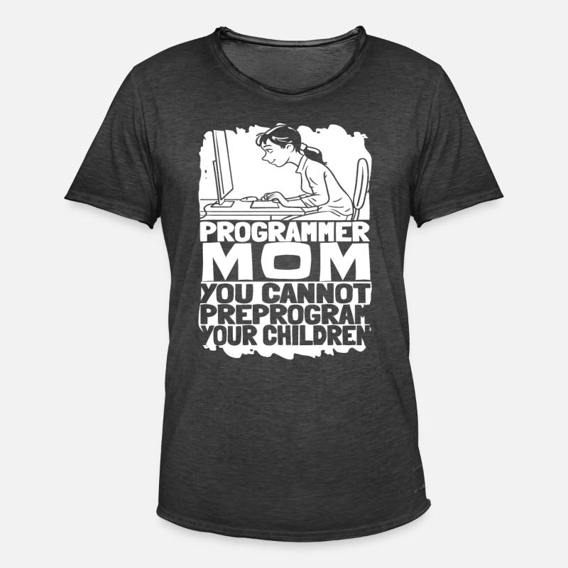 Développeur Coder Programmeur Mama - T-shirt vintage Homme - noir vintage