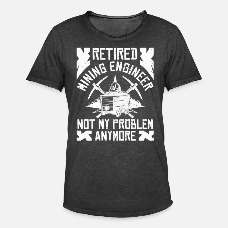 Retired Engineer Mining Engineer - Men's Vintage T-Shirt - washed black