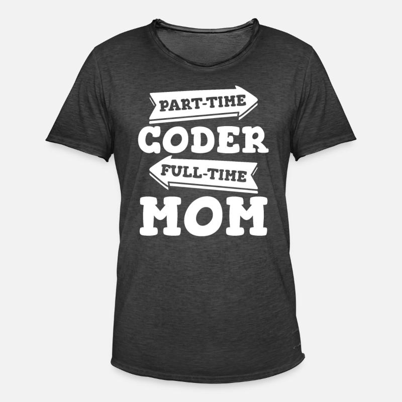 Developer Coder Programmer Mama - Men's Vintage T-Shirt - washed black