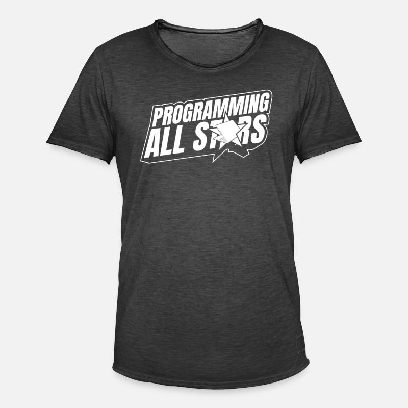 Developer Coder Programmer All Stars - Men's Vintage T-Shirt - washed black