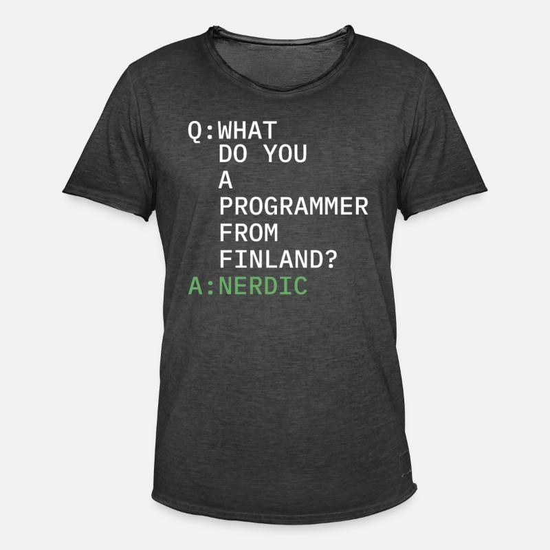 Entwickler Coder Programmierer Komisch - Männer Vintage T-Shirt - Vintage Schwarz