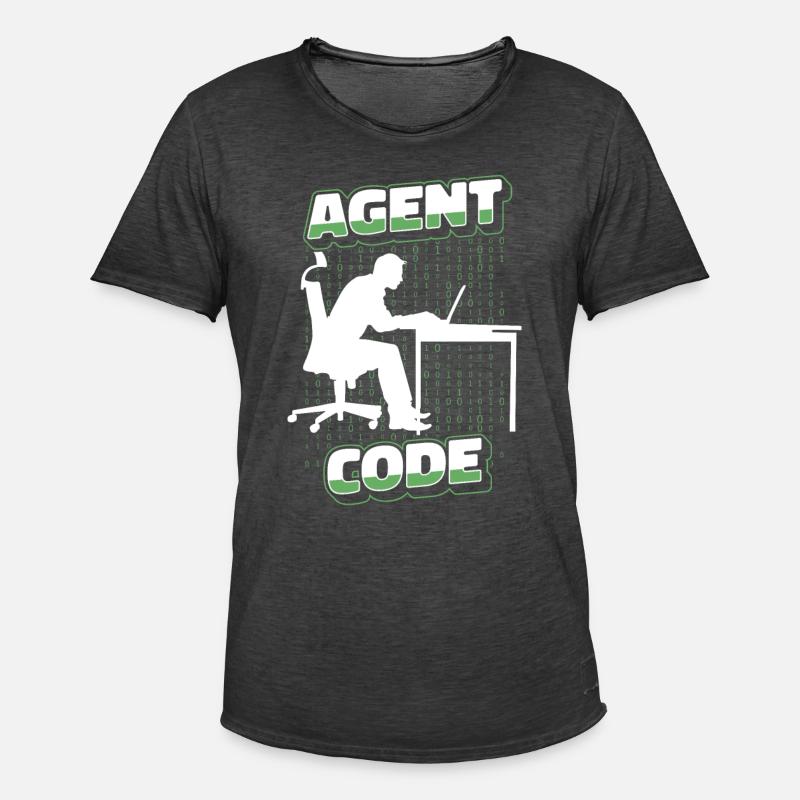 Entwickler Coder Programmierer Agent - Männer Vintage T-Shirt - Vintage Schwarz
