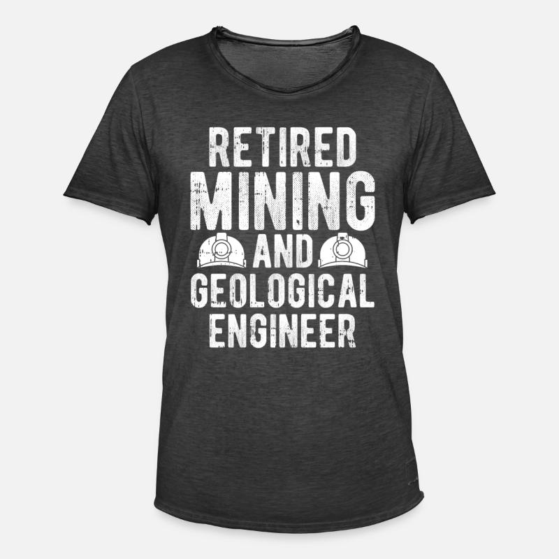 Engineer mining engineer - Men's Vintage T-Shirt - washed black