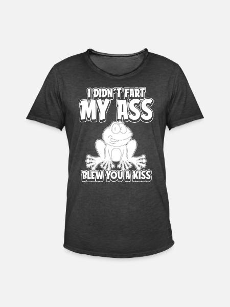 Frog Toad Humor - Men's Vintage T-Shirt - washed black