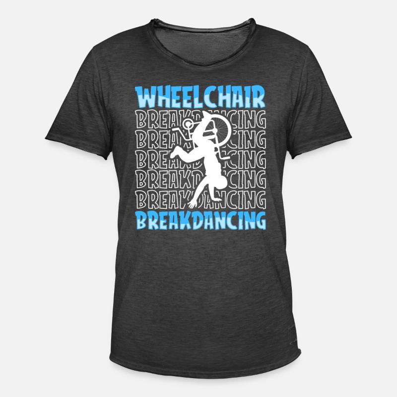 Breakdance Breakdancer Breakdancing Rollstuhl - Männer Vintage T-Shirt - Vintage Schwarz