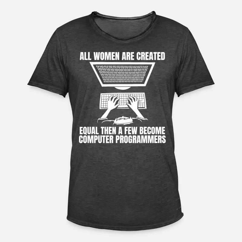 Developer Coder Programmer Funny - Men's Vintage T-Shirt - washed black