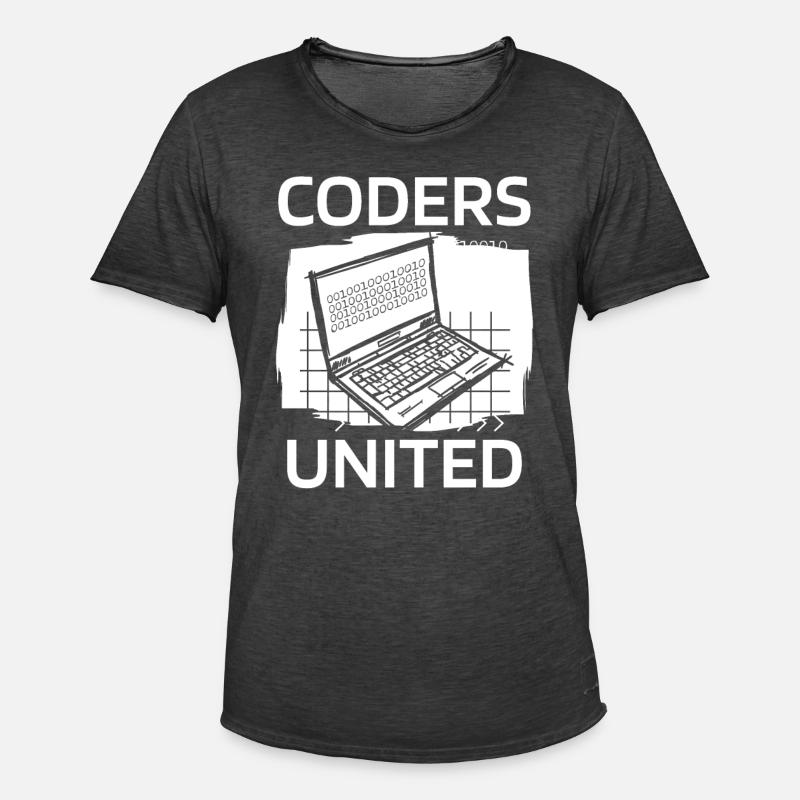 Developer Coder Programmer - Men's Vintage T-Shirt - washed black