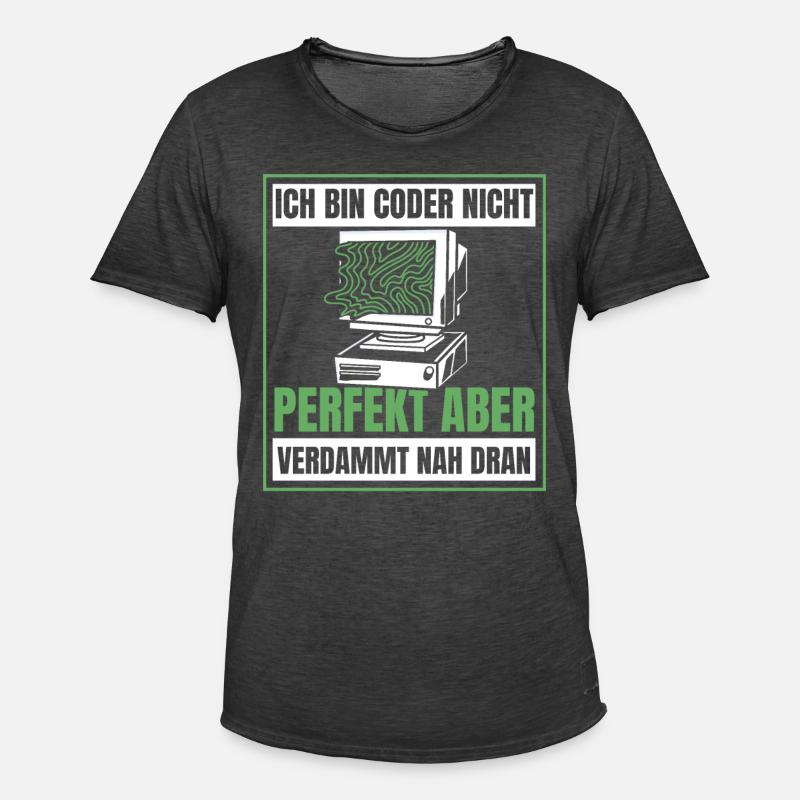 Entwickler Coder Programmierer Humor - Männer Vintage T-Shirt - Vintage Schwarz