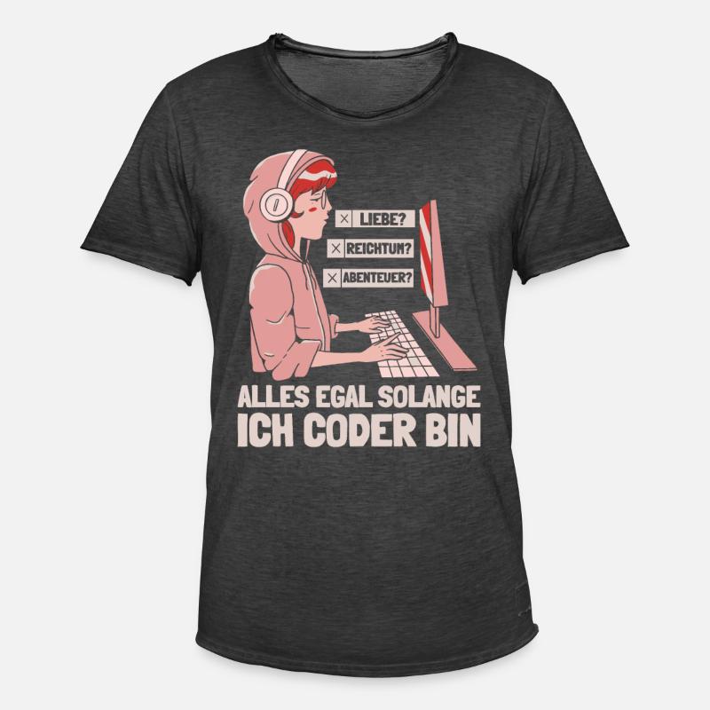 Entwickler Coder Programmierer - Männer Vintage T-Shirt - Vintage Schwarz