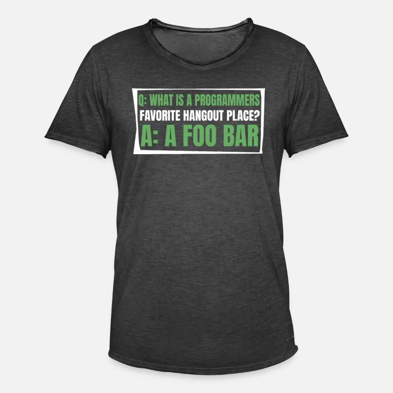Developer Coder Programmer Funny - Men's Vintage T-Shirt - washed black
