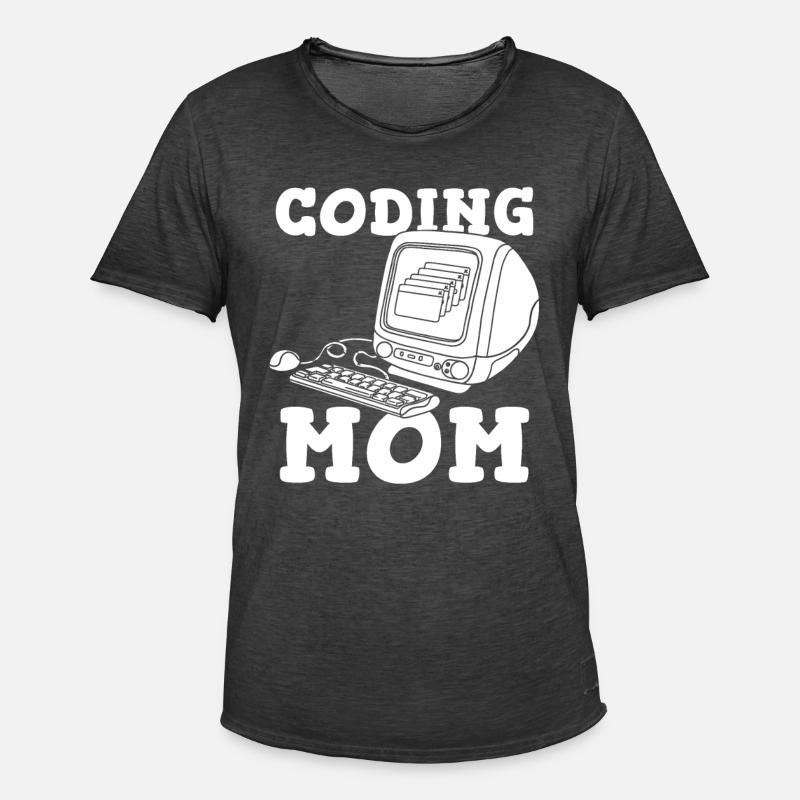 Entwickler Coder Programmierer Mutter - Männer Vintage T-Shirt - Vintage Schwarz