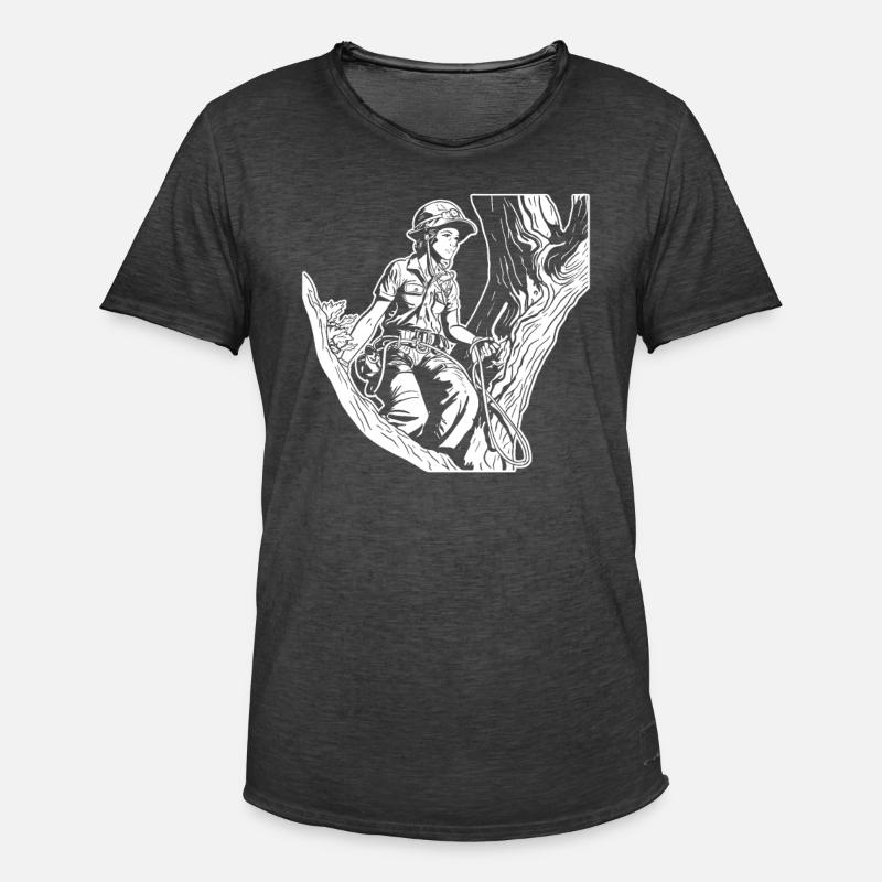 Baumpfleger Baumkletterer Arborist - Männer Vintage T-Shirt - Vintage Schwarz