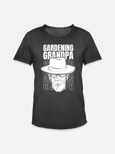 Hobbygärtner Garten Garten Opa - Männer Vintage T-Shirt - Vintage Schwarz