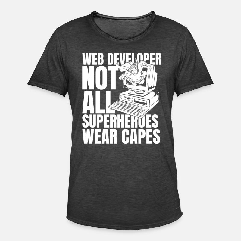Web Entwickler Webdeveloper - Männer Vintage T-Shirt - Vintage Schwarz