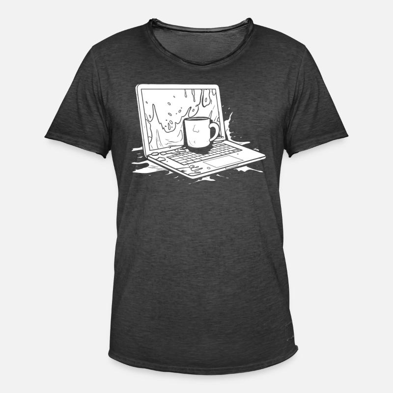 Entwickler Coder Programmierer Kaffee - Männer Vintage T-Shirt - Vintage Schwarz