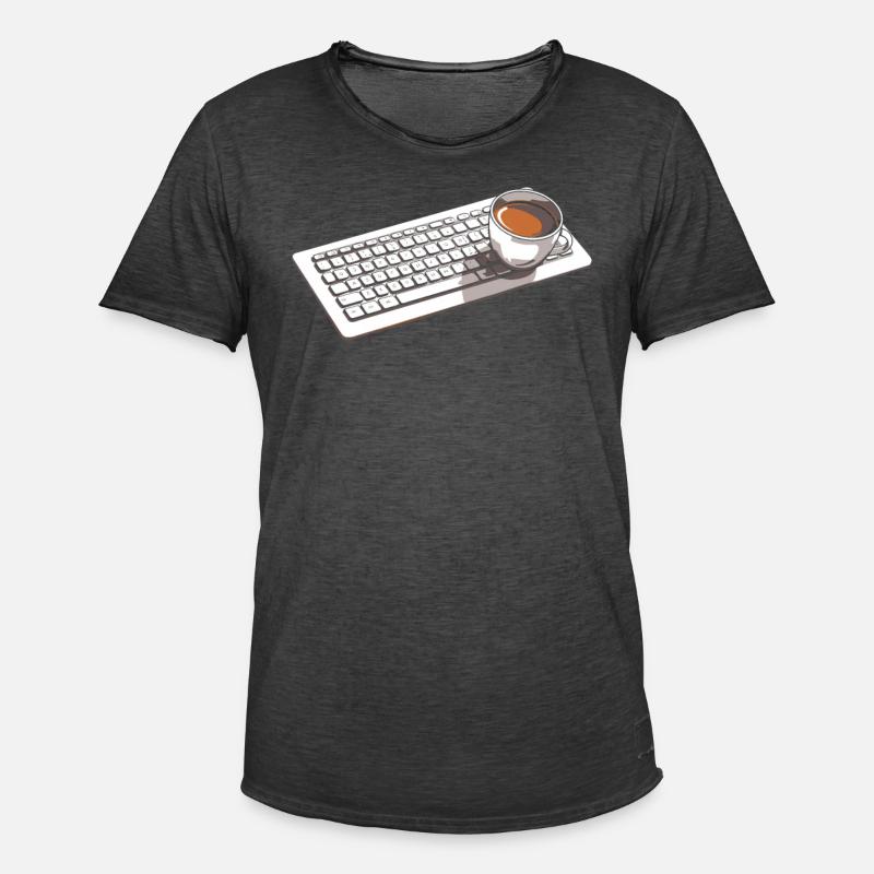 Entwickler Coder Programmierer Kaffee - Männer Vintage T-Shirt - Vintage Schwarz