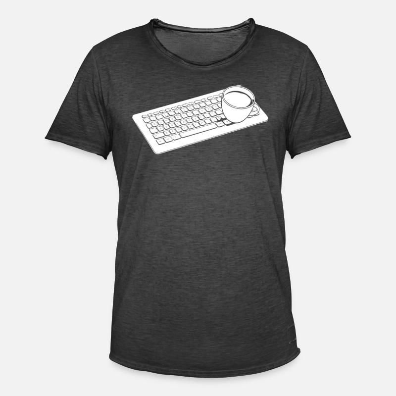 Entwickler Coder Programmierer Kaffee - Männer Vintage T-Shirt - Vintage Schwarz